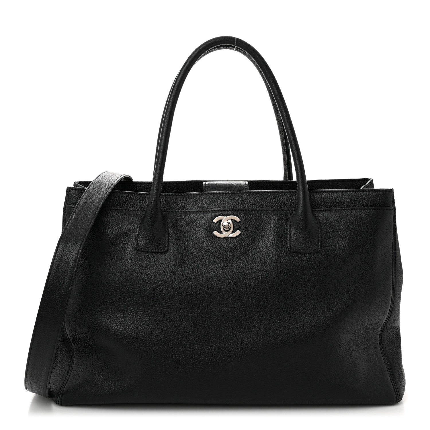 Chanel Calfskin Cerf Executive Shopper Tote Black 1 of 11
