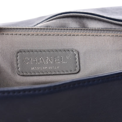 Chanel Calfskin Double Stitch Large Boy Flap Navy Blue 9 of 10