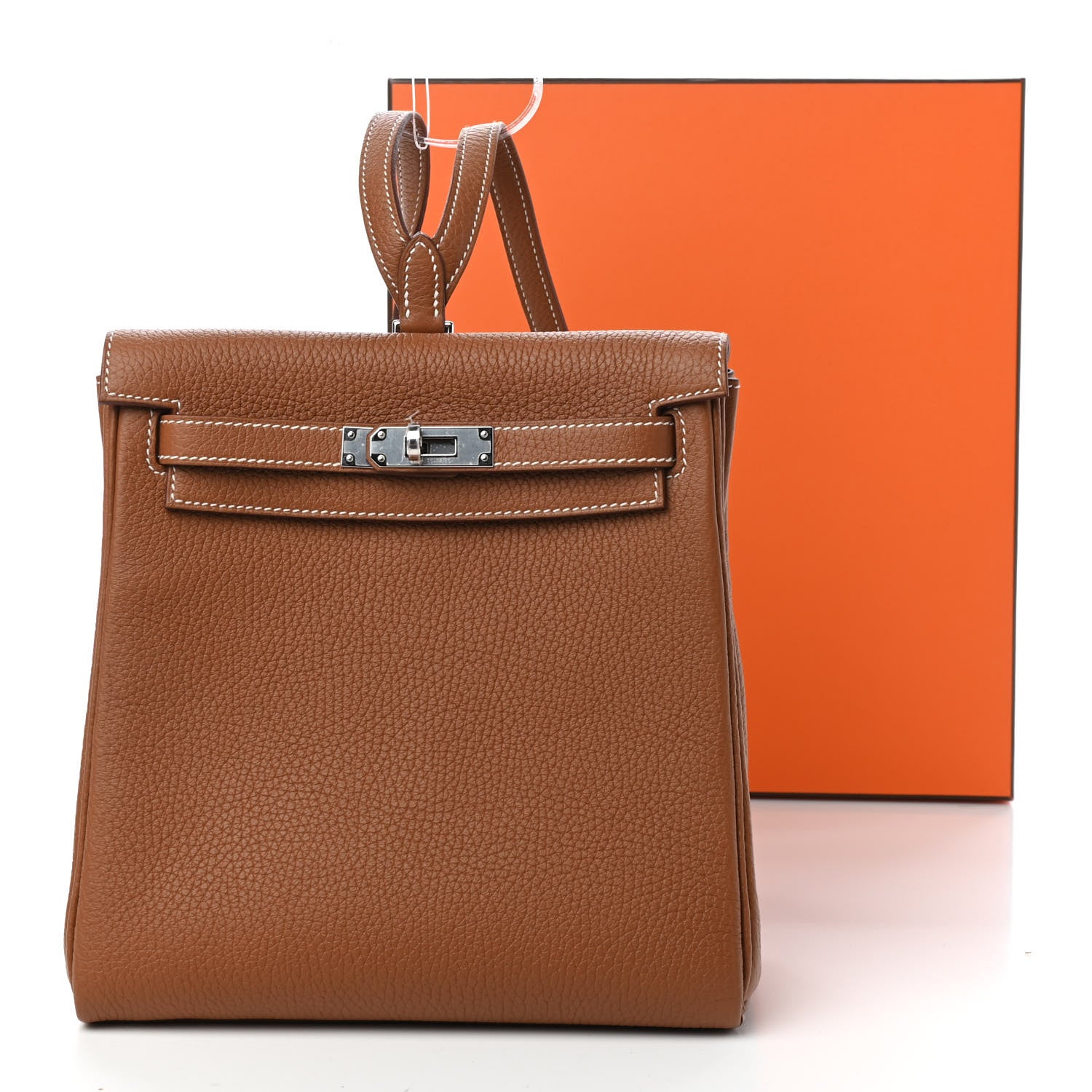 Hermes Taurillon Clemence Kelly Ado Backpack Gold 10 of 10