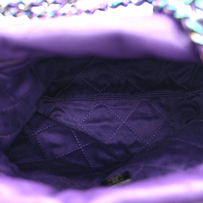 Chanel Shiny Calfskin Quilted Rainbow Mini Chanel 22 Purple 5 of 10