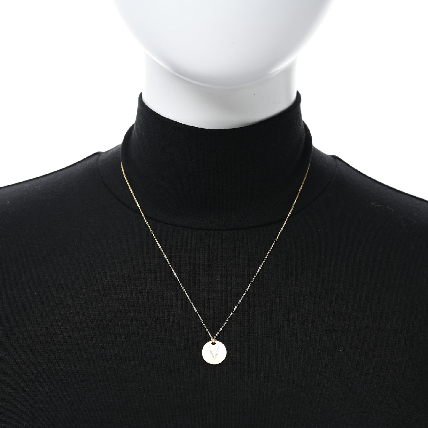 18K Yellow Gold Diamond Tiny Treasures Initial V Pendant Necklace