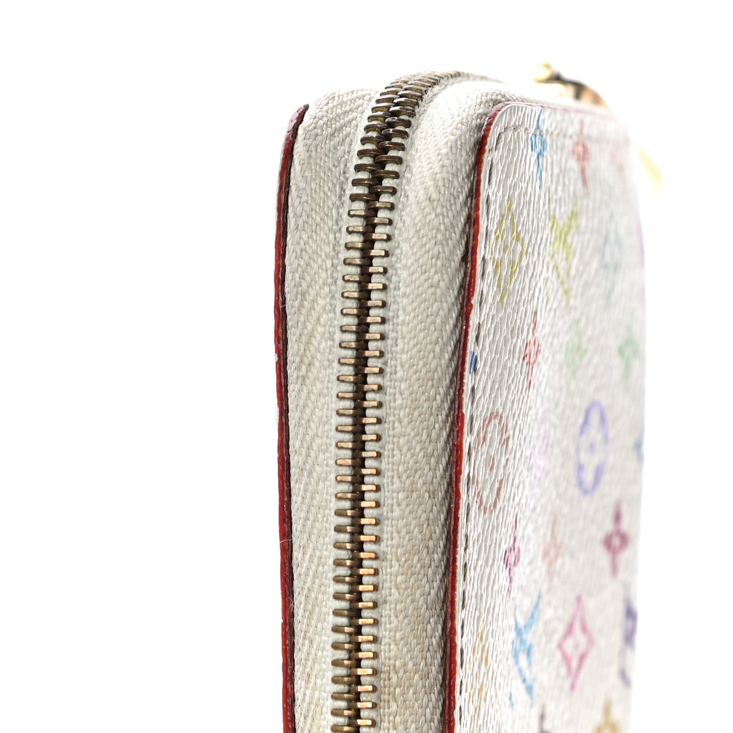 Louis Vuitton Monogram Multicolor Zippy Coin Purse Wallet White Litchi 11 of 14