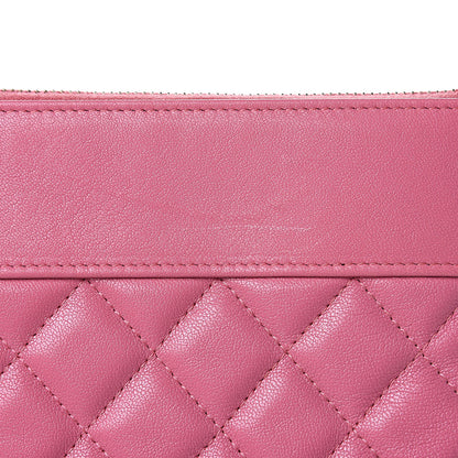 Chanel Sheepskin Quilted Medium Vintage Mademoiselle Cosmetic Case 8 of 11