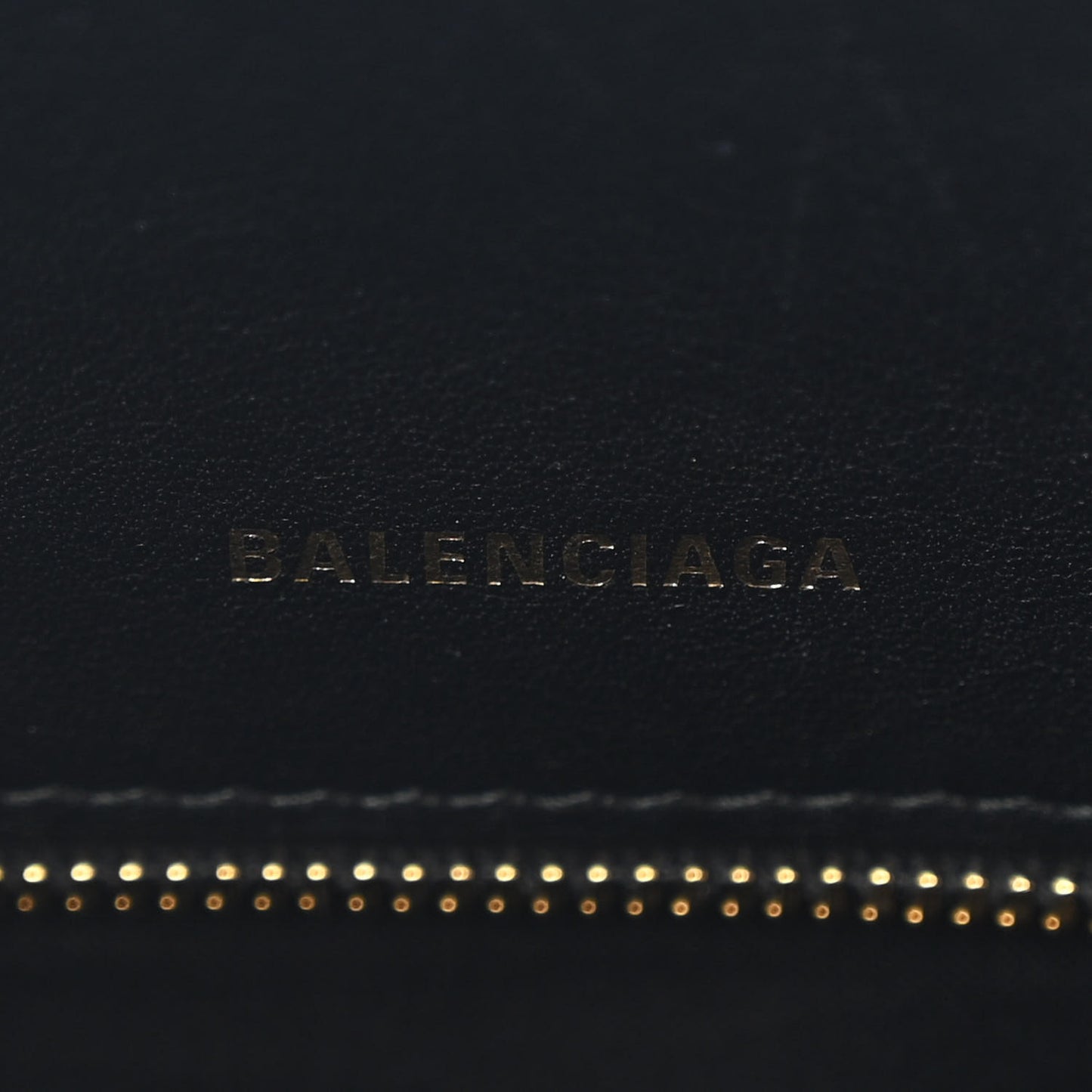 Calfskin Allover Logo M Ville Top Handle Bag Black