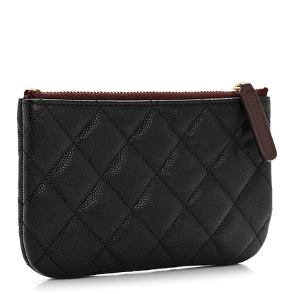 Chanel Caviar Quilted Small Cosmetic Case Black 3 of 9