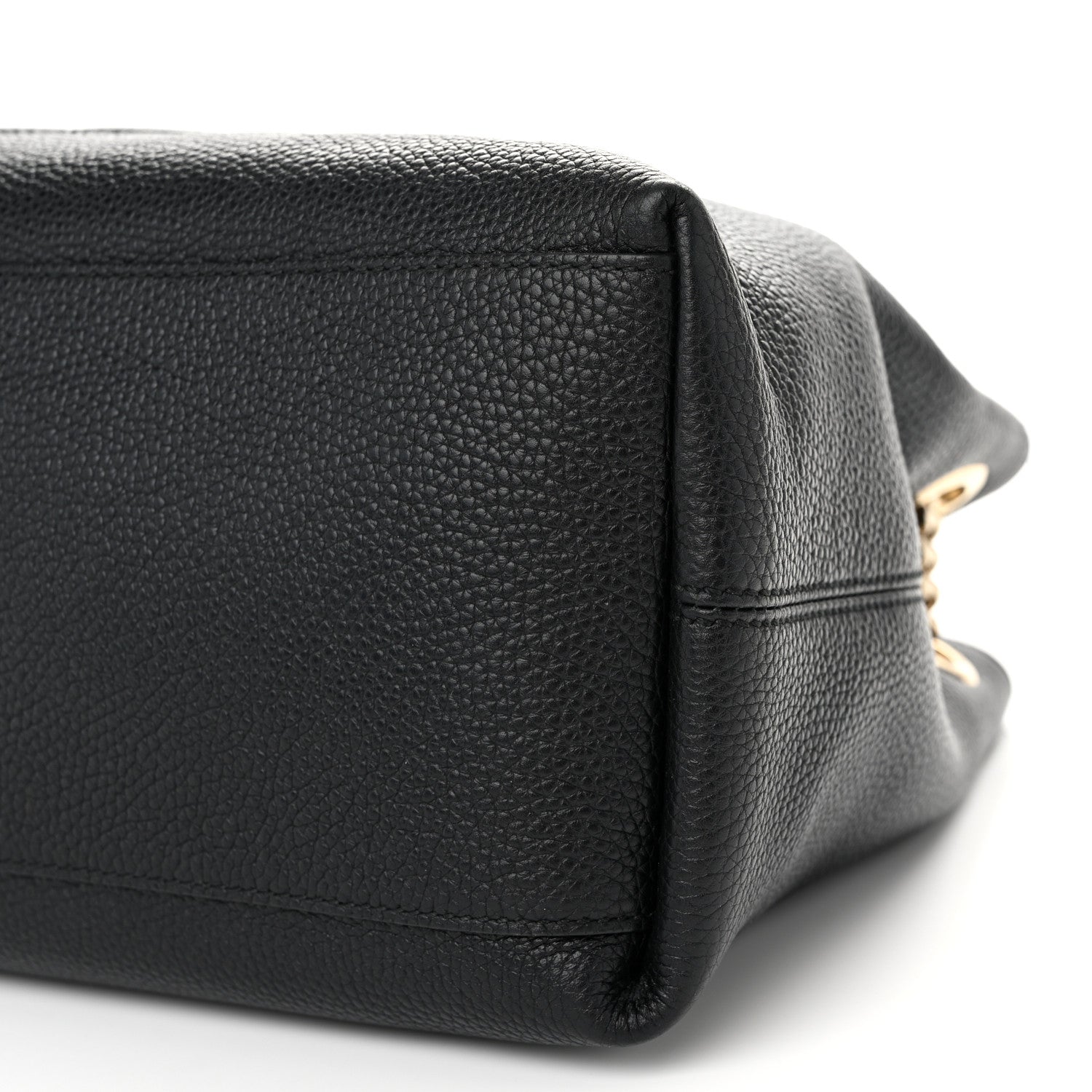 Gucci Pebbled Calfskin Medium Soho Chain Shoulder Bag Black 10 of 10