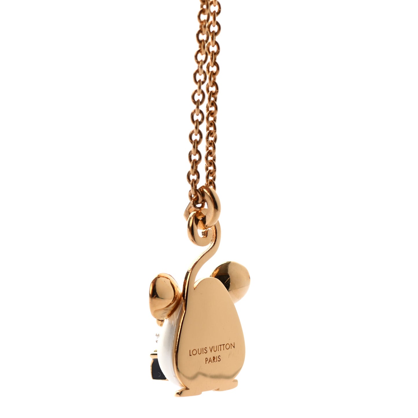 Vuittonite Rat Necklace Gold