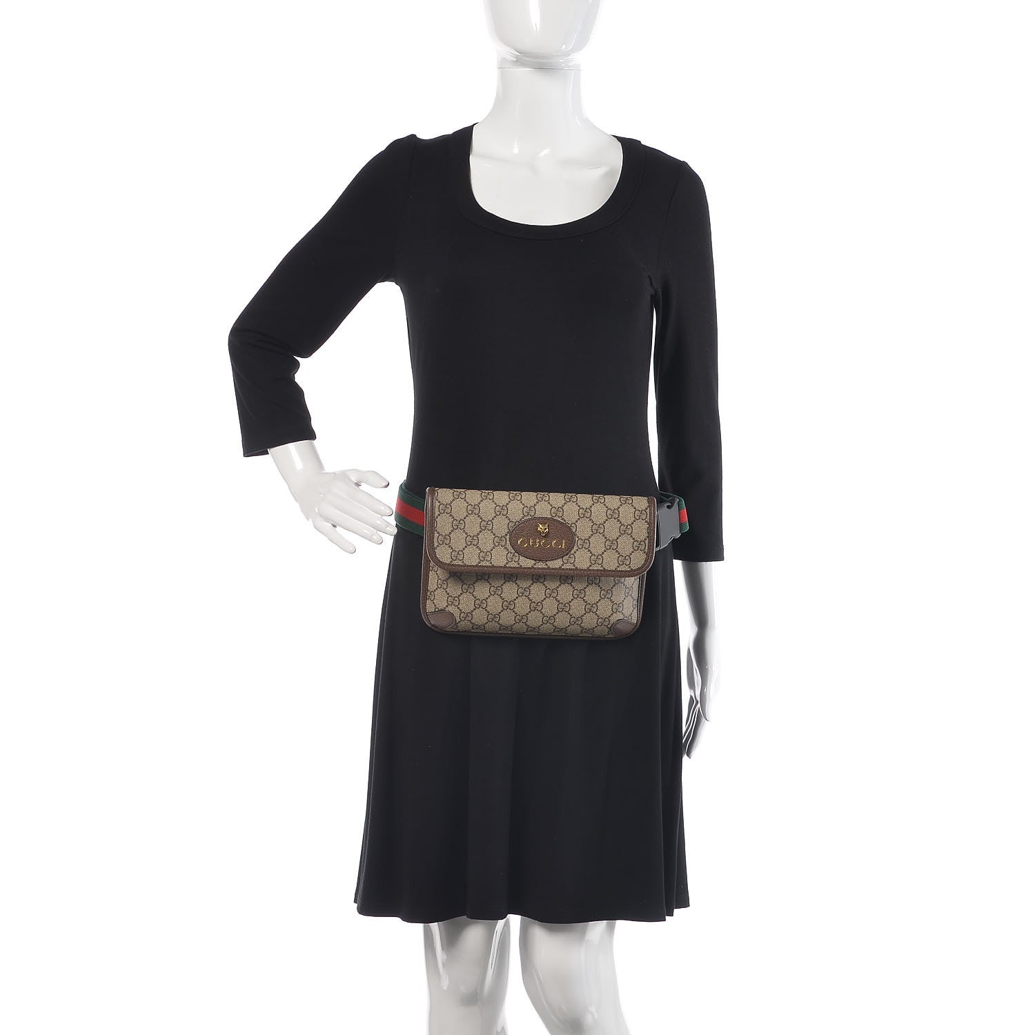 Gucci GG Supreme Monogram Neo Vintage Web Belt Bag Brown 2 of 10