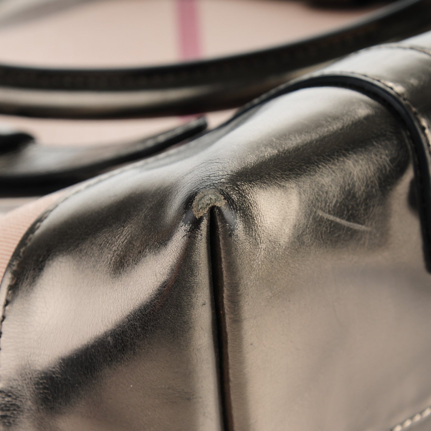 Patent Supernova Check Medium Denham Tote Dark Nickel