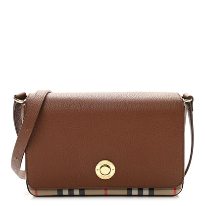 Burberry Calfskin Vintage Check New Hampshire Bag Archive Beige Tan 1 of 11