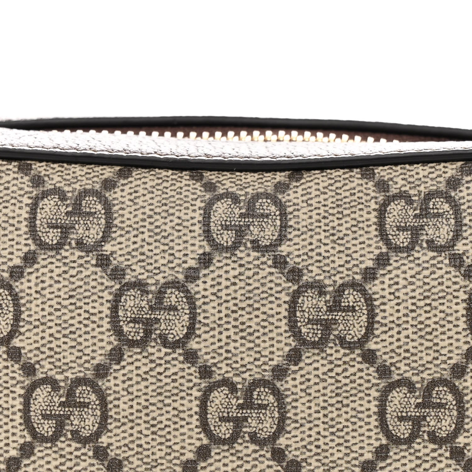 Gucci GG Supreme Monogram Textured Calfskin Web Mini Ophidia Half Moon Hobo Beige Ebony New Acero 8 of 11