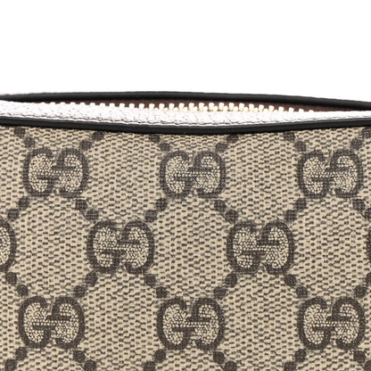 Gucci GG Supreme Monogram Textured Calfskin Web Mini Ophidia Half Moon Hobo Beige Ebony New Acero 8 of 11