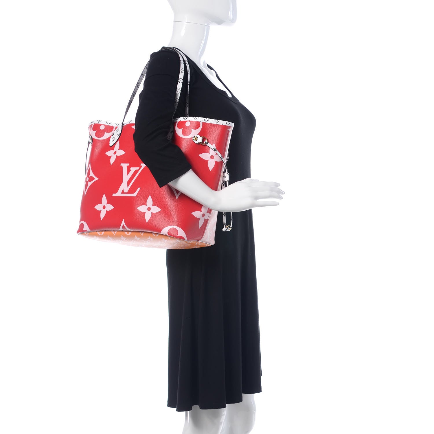 Louis Vuitton Monogram Giant Neverfull MM Rouge 2 of 11