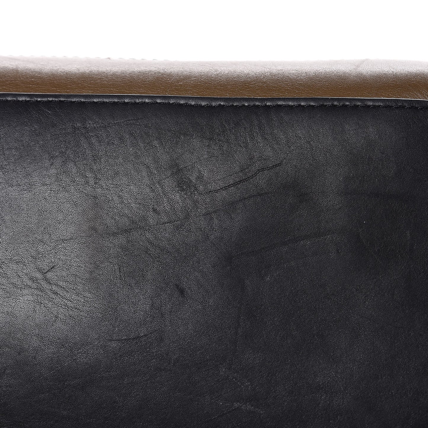 Satin Calfskin Suede Mini Tri-Color Luggage Beige