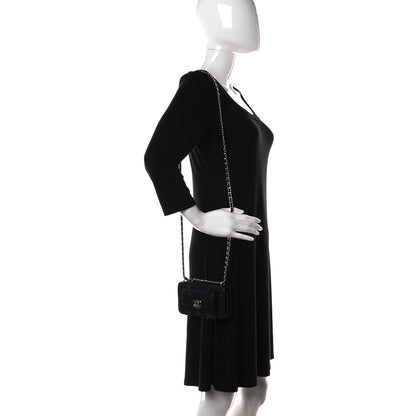 Chanel Caviar Quilted Pocket Twins Clutch With Chain Black 2 of 11