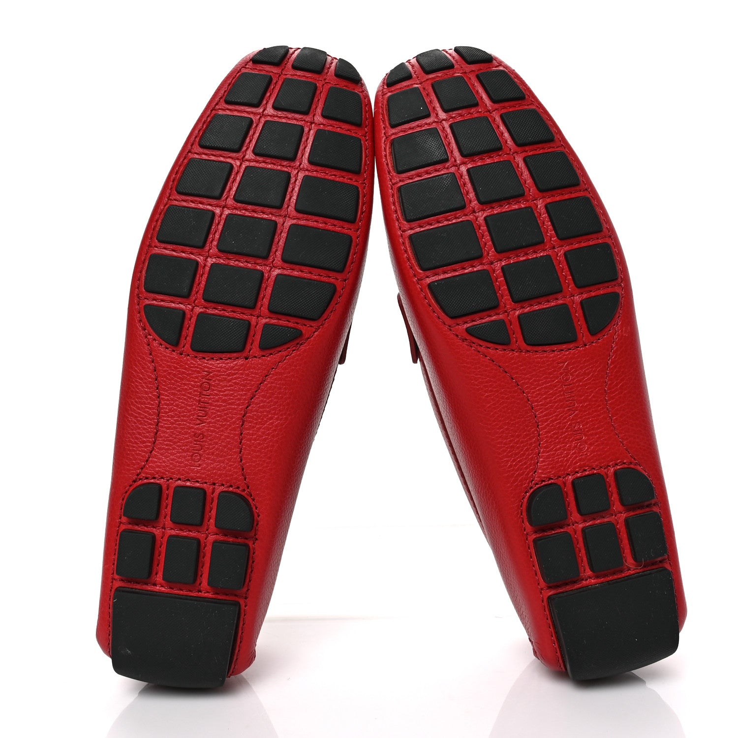Louis Vuitton Calfskin Mens Monte Carlo Car Shoe Moccasin Loafers 8.5 Red 6 of 8