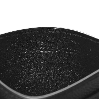 Saint Laurent Grain De Poudre Matelasse Chevron Monochrome Monogram Credit Card Case Black 7 of 9