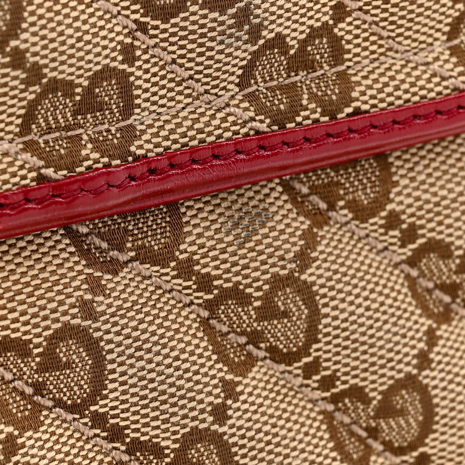 Gucci Monogram Azalea Calfskin Matelasse Diagonal Medium GG Marmont Shoulder Bag Beige Ebony New Cherry Red 11 of 11