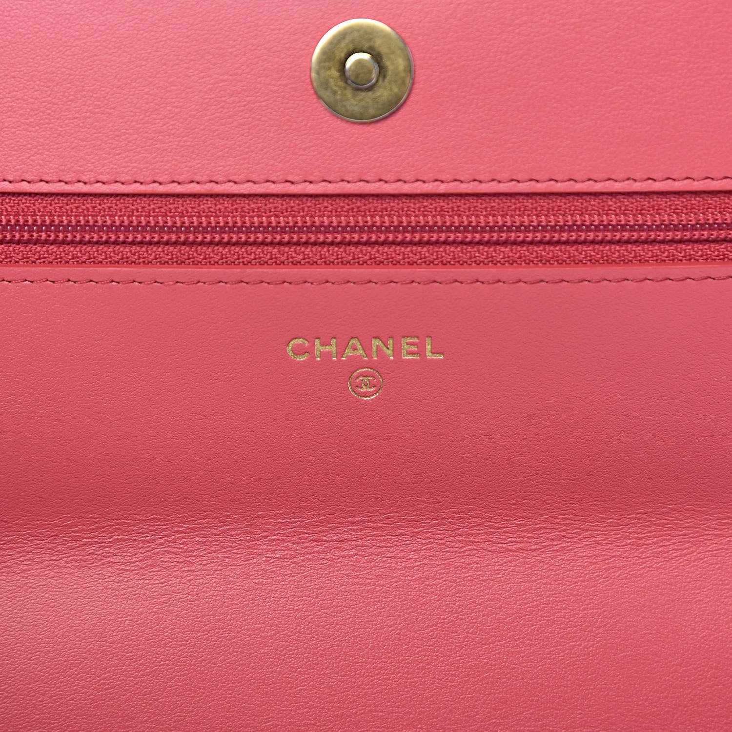 Chanel Lambskin Quilted 19 Wallet On Chain WOC Pink 6 of 13