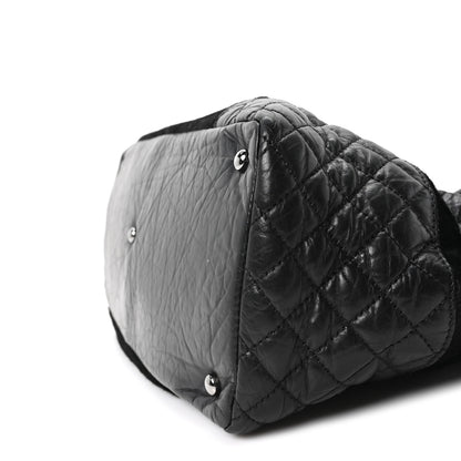 Chanel Aged Calfskin Pony Hair Quilted Small Miss Pony Drawstring Tote Black 10 of 10