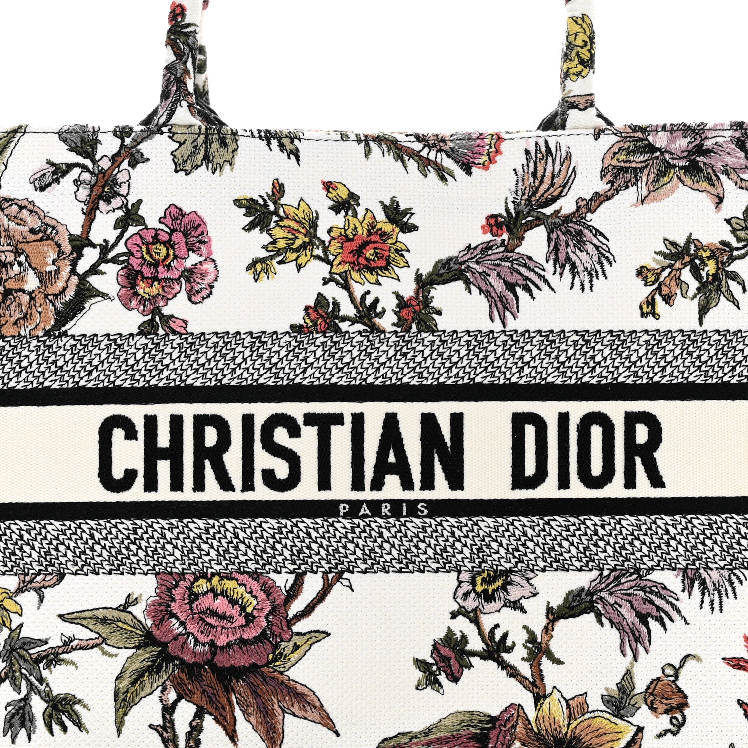 Christian Dior Canvas Jardin Botanique Embroidered Medium Book Tote Multicolor 8 of 10