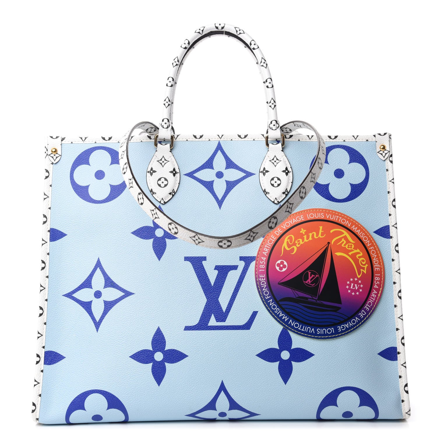 Louis Vuitton Monogram Giant Saint Tropez Onthego Blue 1 of 12