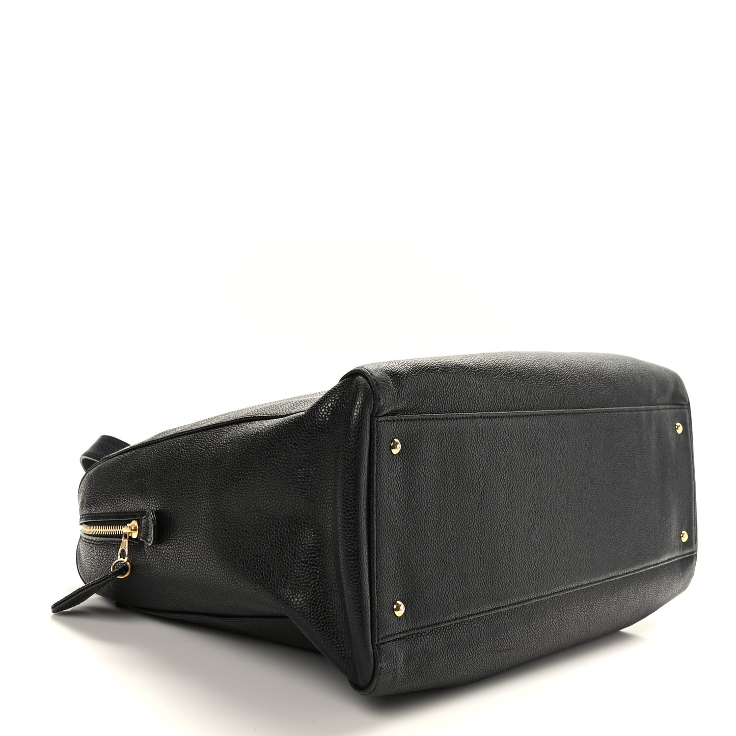 Caviar Large CC Shoulder Bag Black