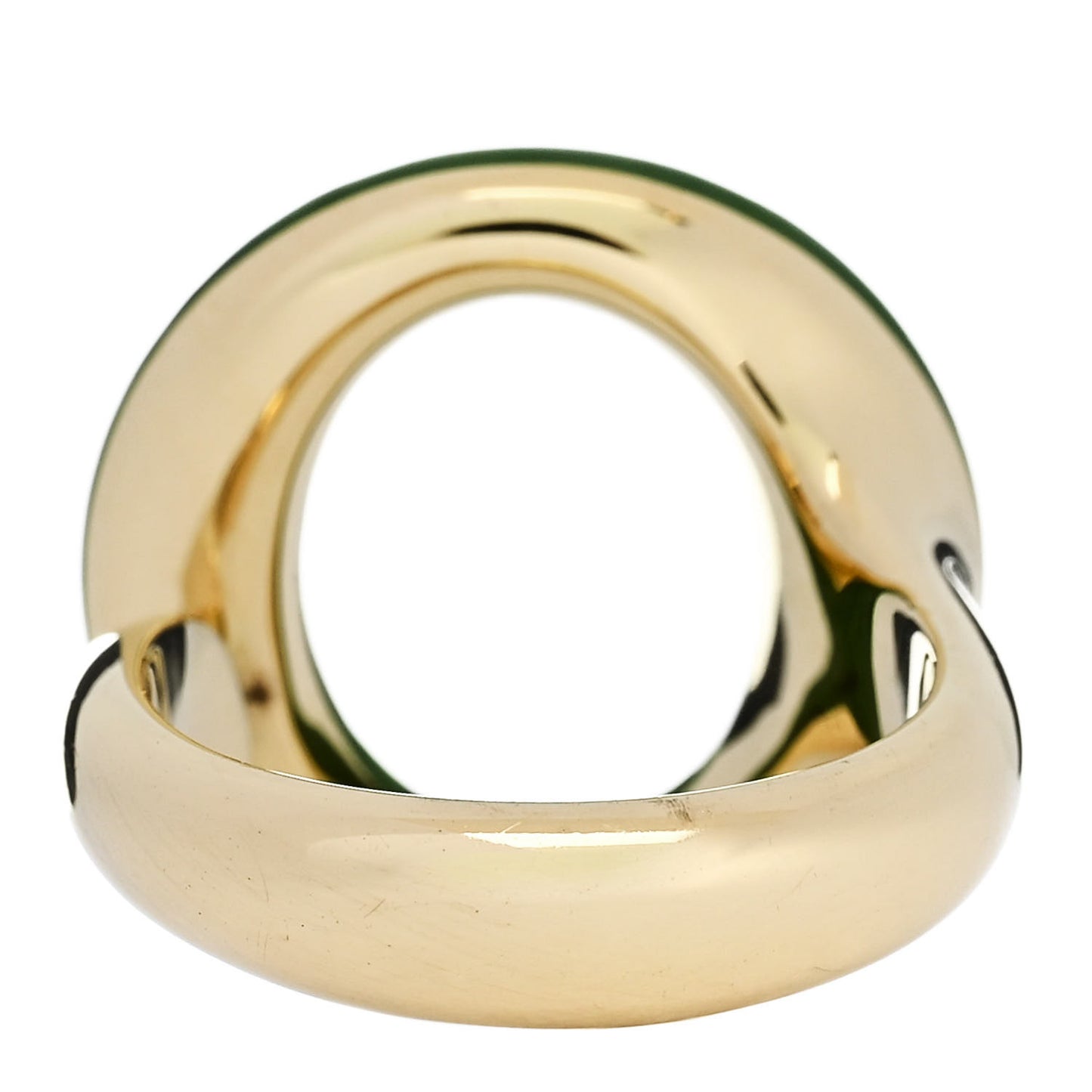 18K Yellow Gold Green Jade Elsa Peretti Sevillana Ring 57 8