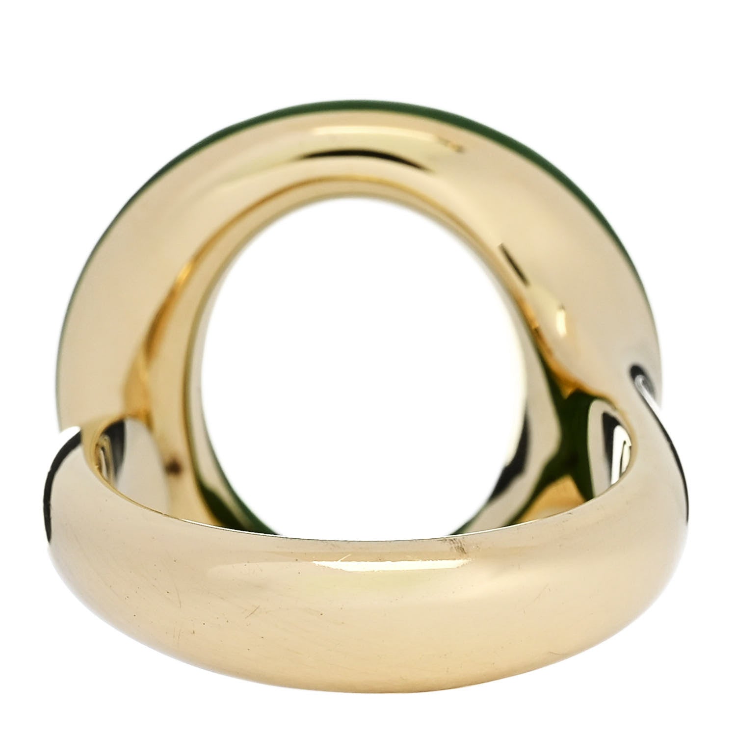 Tiffany 18K Yellow Gold Green Jade Elsa Peretti Sevillana Ring 57 8 4 of 6