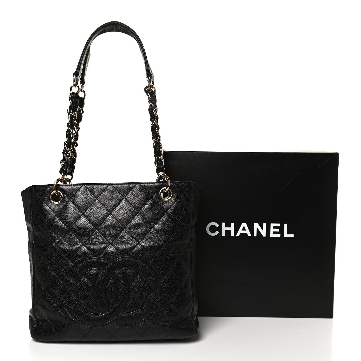 Chanel Caviar Quilted Petit Shopping Tote PST Black 11 of 11