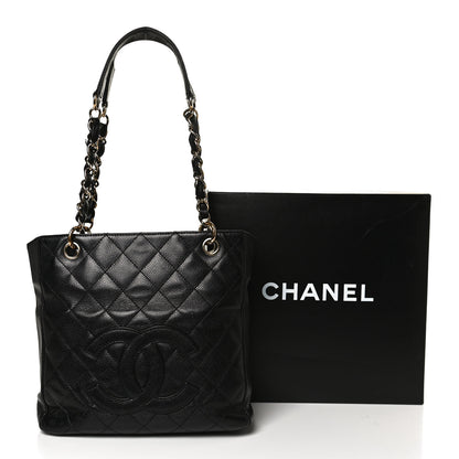 Chanel Caviar Quilted Petit Shopping Tote PST Black 11 of 11