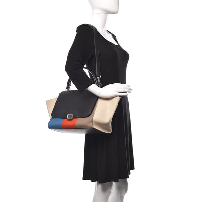 Celine Calfskin Wool Medium Trapeze Multicolor 2 of 17