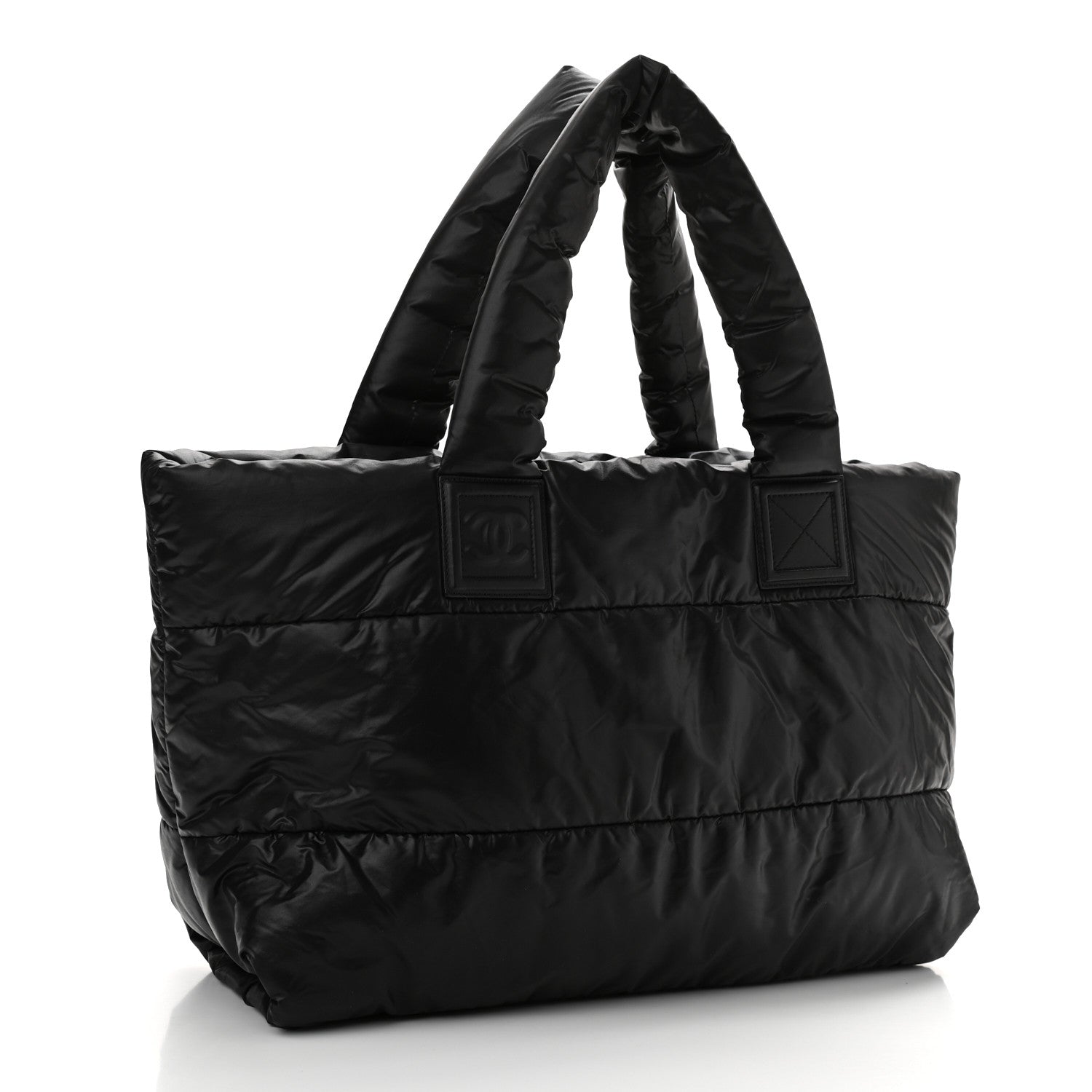 Chanel Nylon Quilted Coco Cocoon Reversible Tote Black 3 of 11