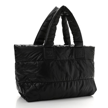 Chanel Nylon Quilted Coco Cocoon Reversible Tote Black 3 of 11