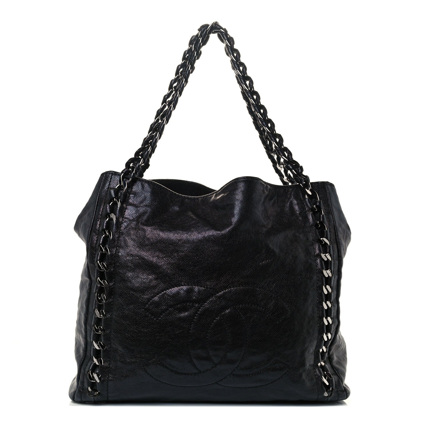 Chanel Glazed Caviar Modern Chain Tote Black 1 of 10