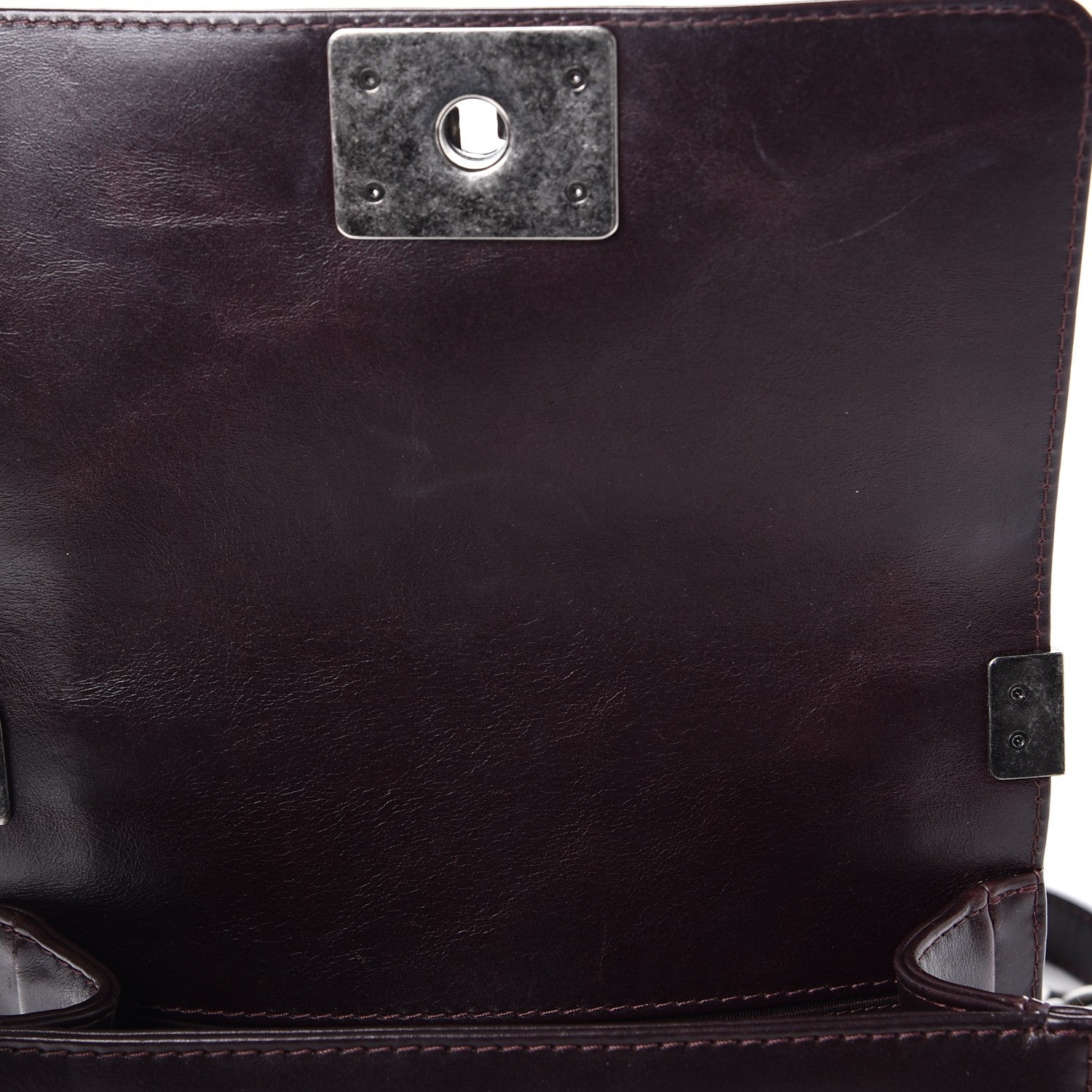 Chanel Goatskin Quilted Small Boy Handle Flap Burgundy 8 of 10