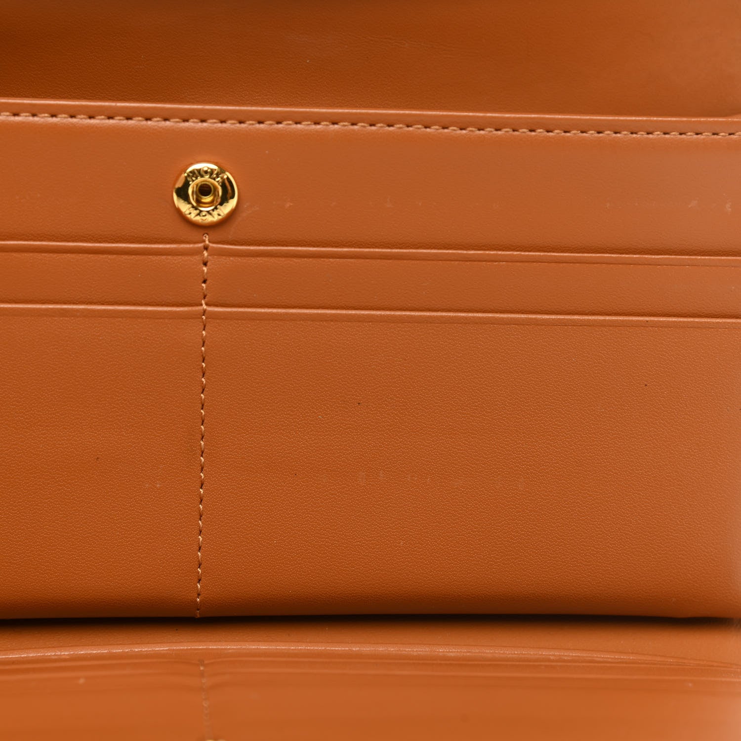 MCM Visetos Grained Calfskin Corina Two Fold Wallet Tan 7 of 13