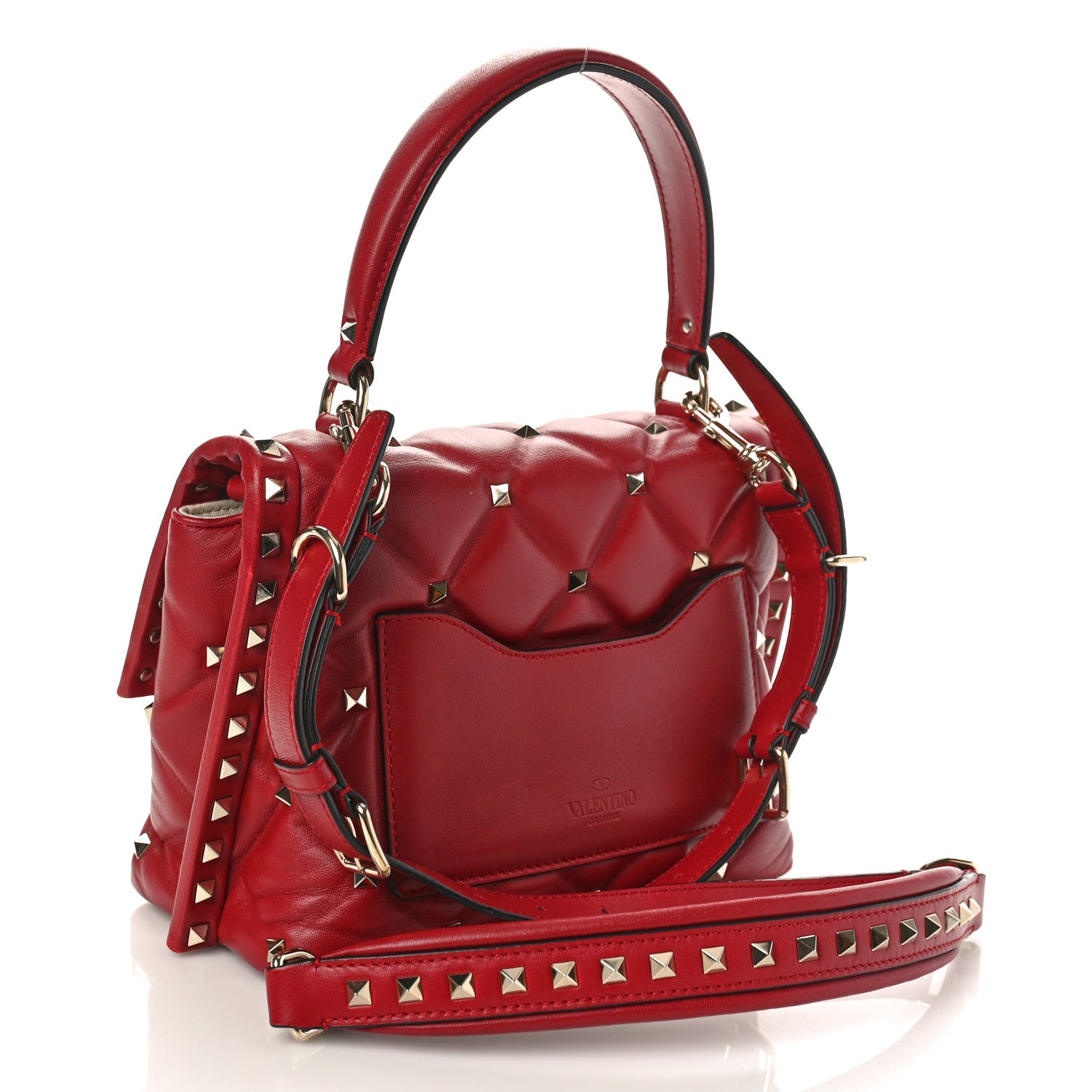 Valentino Garavani Nappa Medium Candystud Top Handle Bag Rosso Valentino 3 of 10