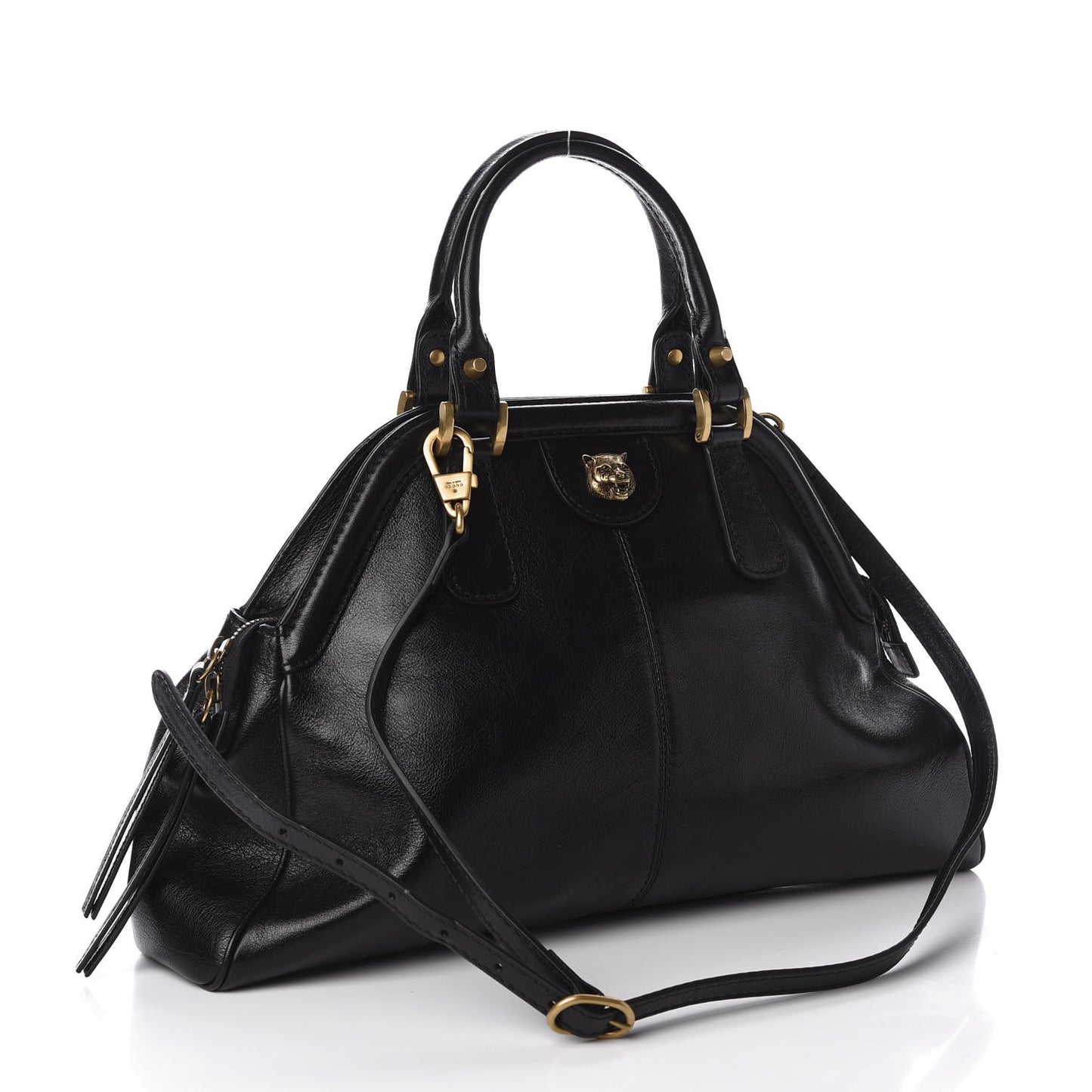 Calfskin Medium Re(Belle) Top Handle Bag Black