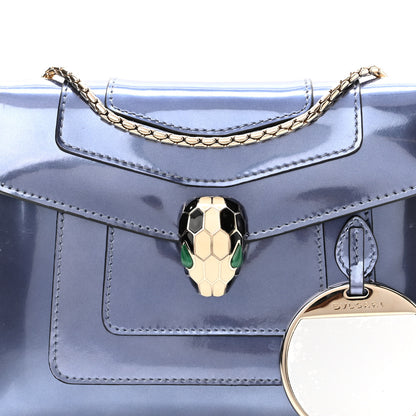 Bulgari Metallic Calfskin Serpenti Forever Crossbody Bag Blue 7 of 9