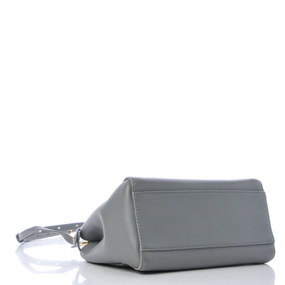 Fendi Nappa Colorblock Mini Peekaboo Iconic Satchel Grigio Chiaro Fragola Blue 4 of 9