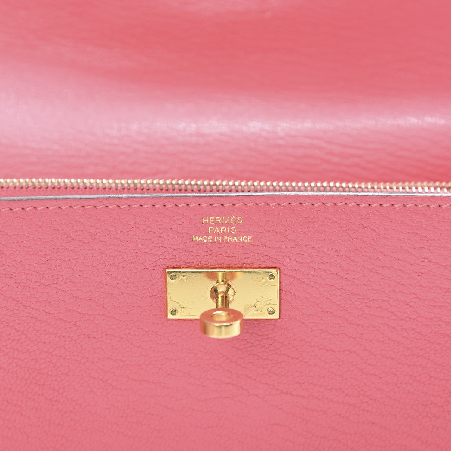 Hermes Chevre Mysore Kelly Longue Wallet Rose Azalee 6 of 8