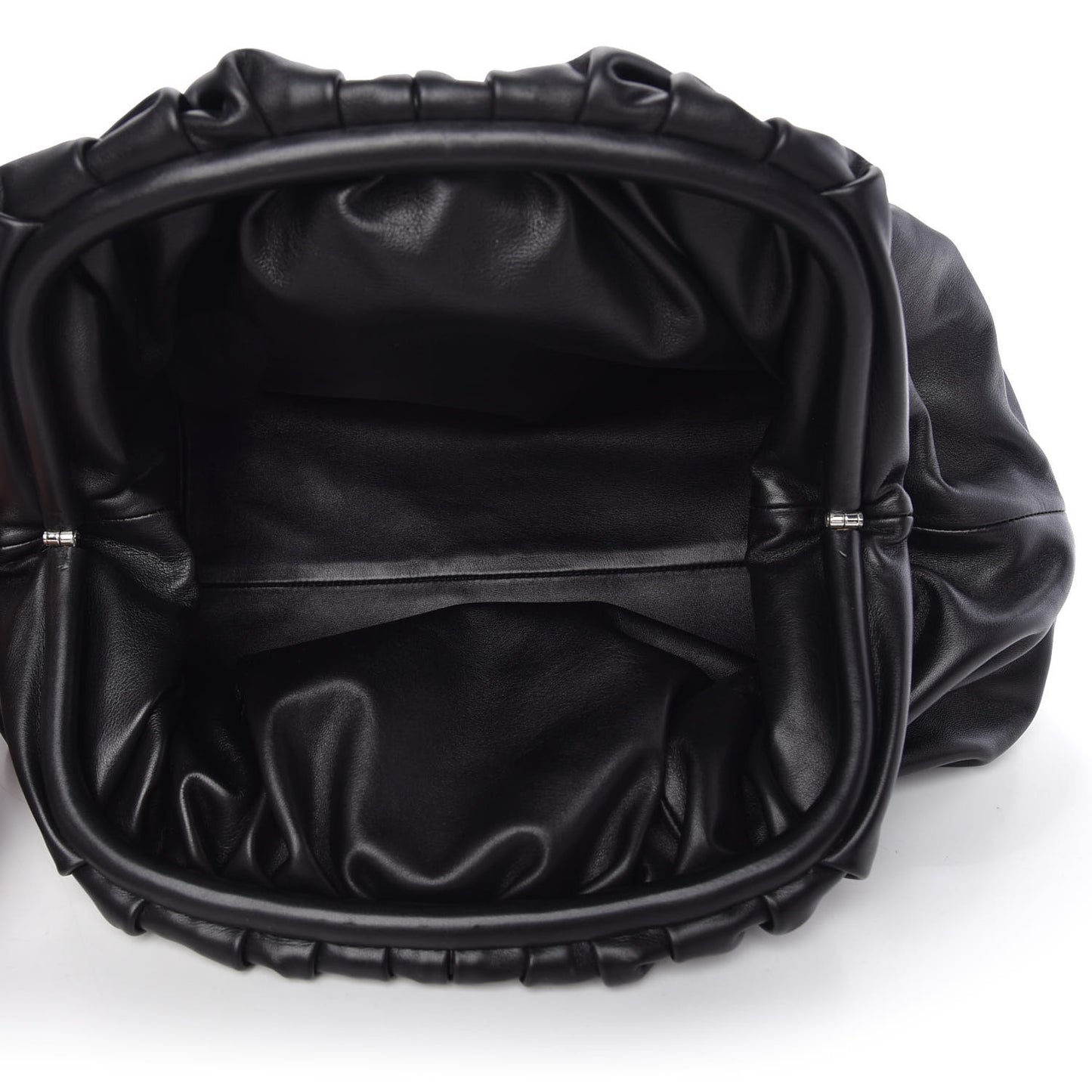 Smooth Butter Calf The Pouch Oversized Clutch Black