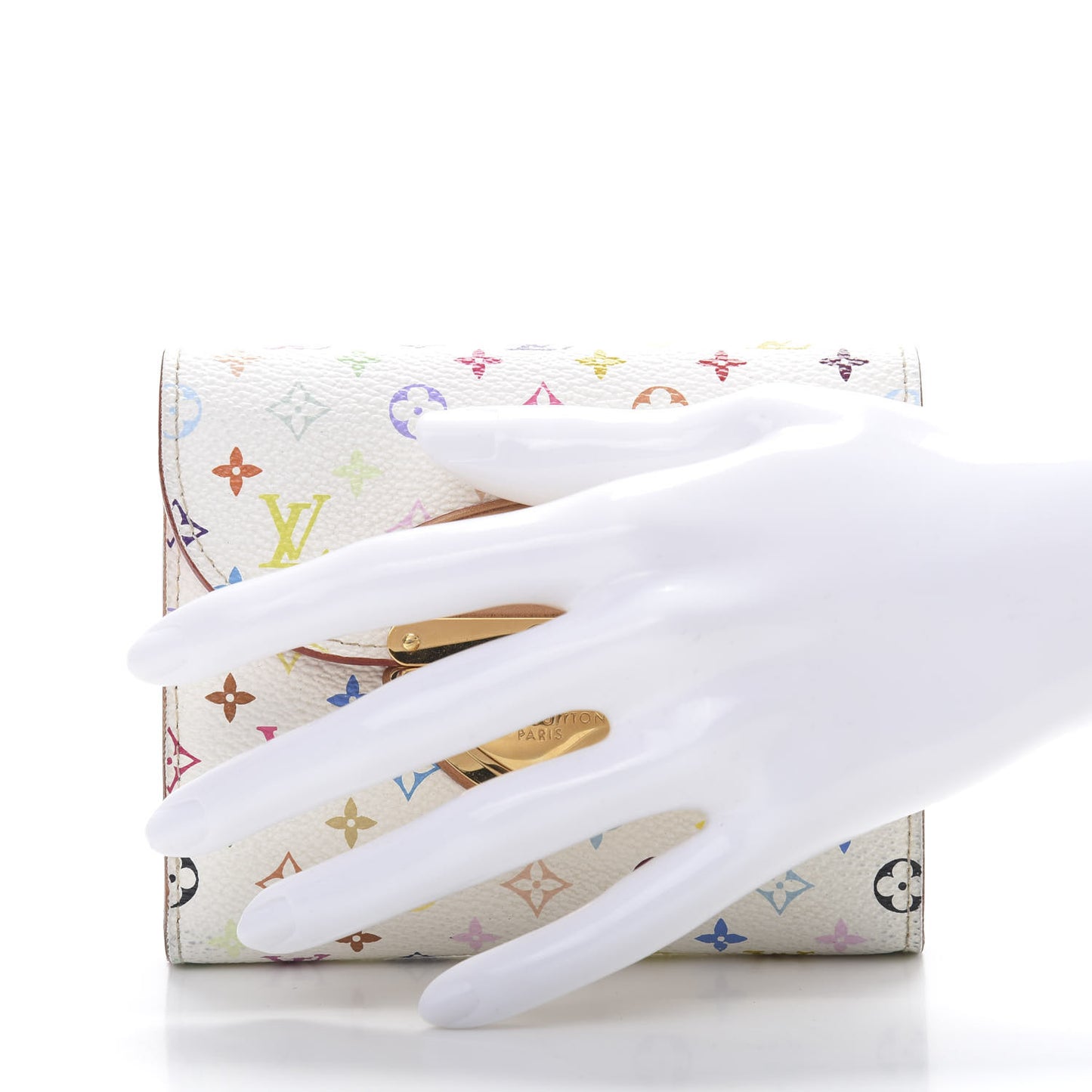 Monogram Multicolor Joey Wallet White Litchi