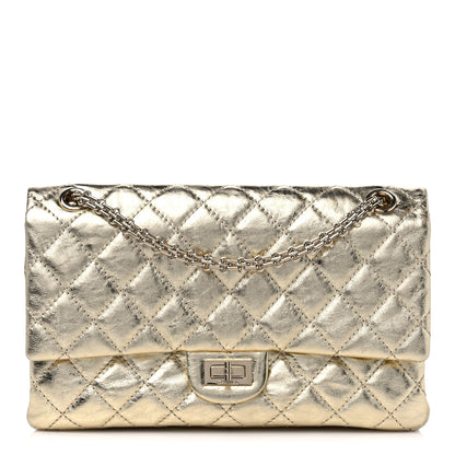 Chanel Metallic Aged Calfskin Quilted 2.55 Reissue 226 Flap Gold 1 of 11