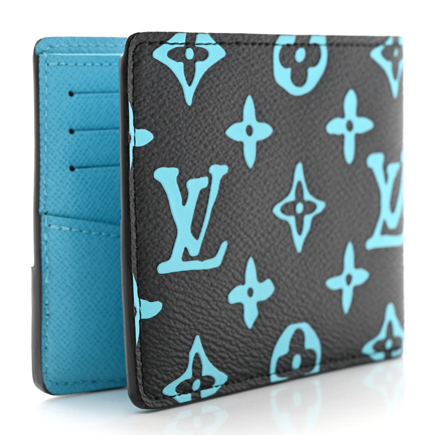 Louis Vuitton Monogram Playground Slender Wallet Black 3 of 6