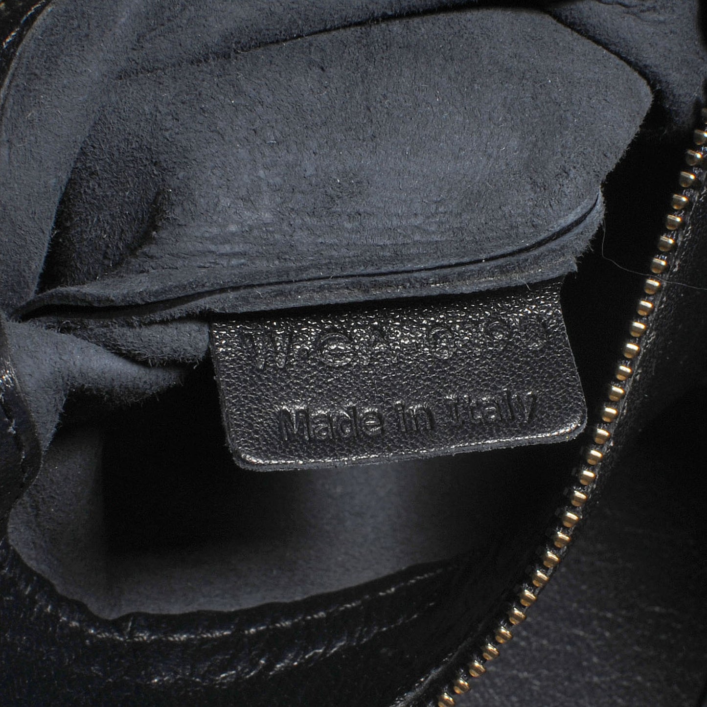 Lambskin Vertical Zip Gusset Cabas Black