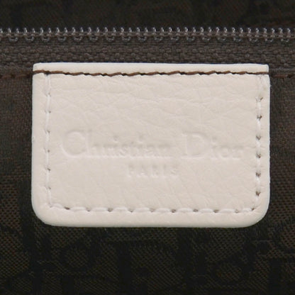 Christian Dior CHRISTIAN DIOR Leather Charm Fermoir Satchel White 5 of 7
