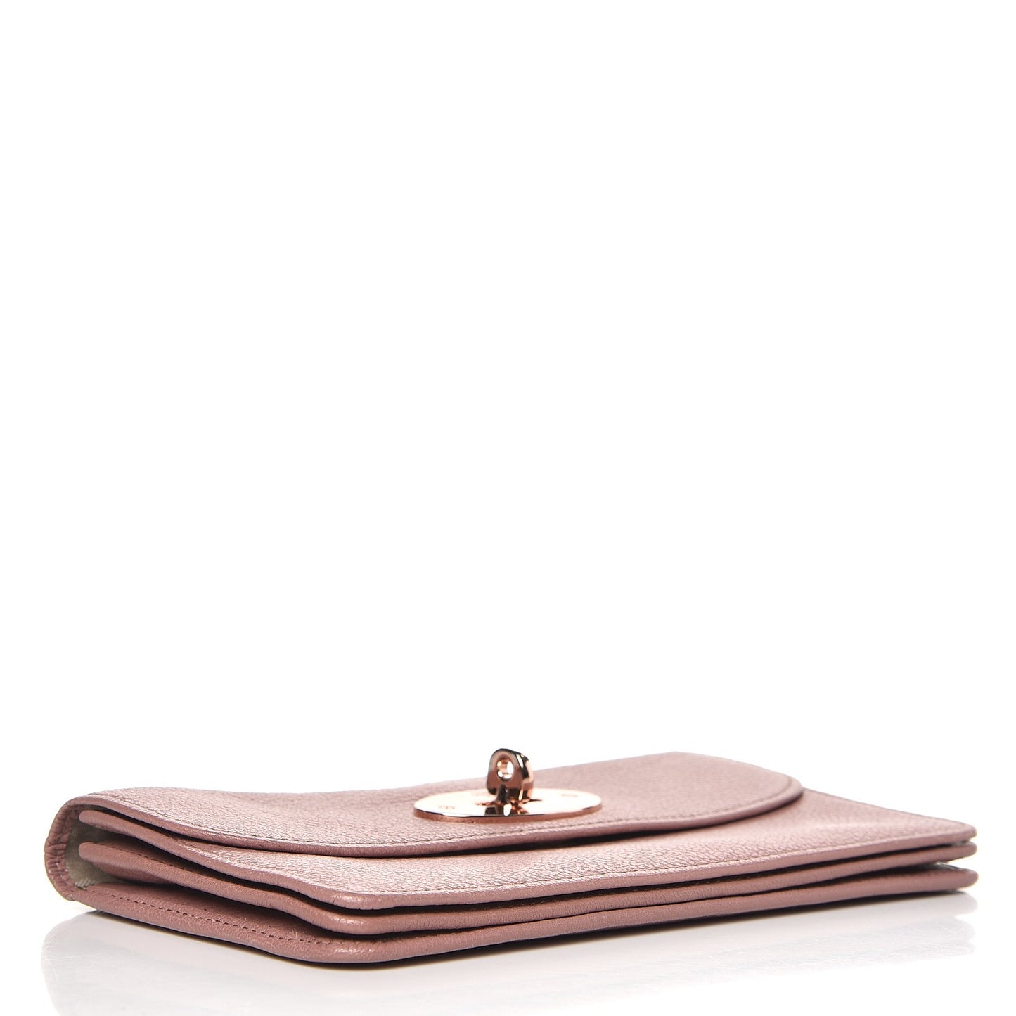 Glossy Goat Long Locked Purse Clutch Dark Blush