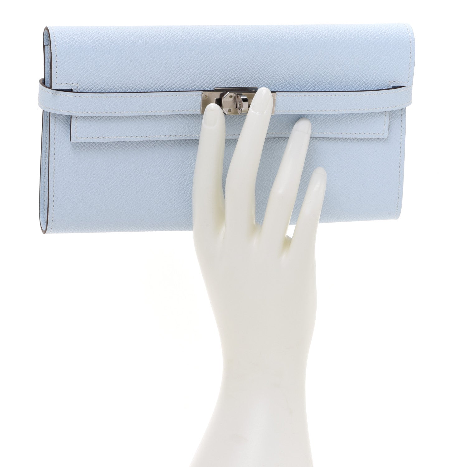 Hermes Epsom Kelly Longue Wallet Bleu Brume 2 of 8